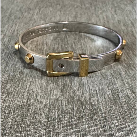 Michael Kors Two-Tone Hinge Buckle Bangle Bracelet - Picture 1 of 4